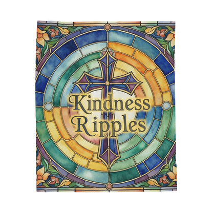 Kindness Ripples Velveteen Plush Blanket - Cozy Decorative Throw