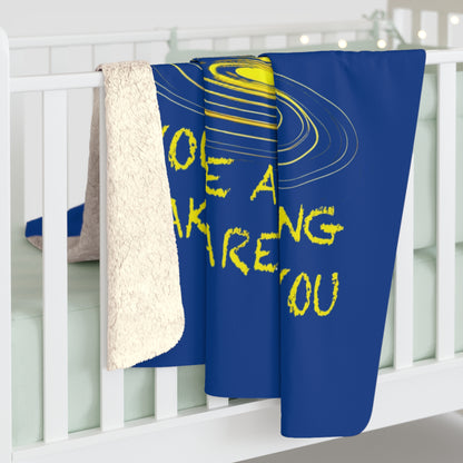 Cozy Sherpa Fleece Blanket - Inspirational Starry Heart Design, Self-Care Gift, Home Decor, Cozy Nights, Thoughtful Present