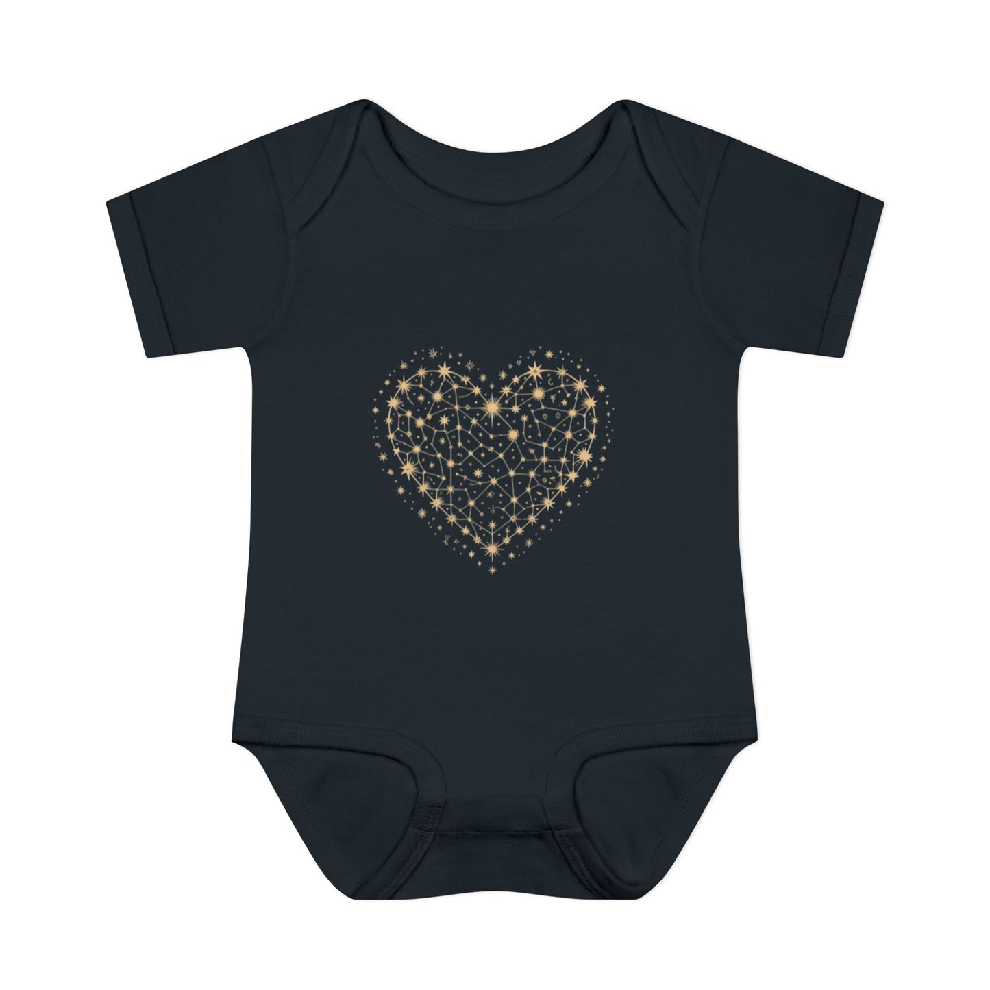 Heart Star Pattern Infant Bodysuit