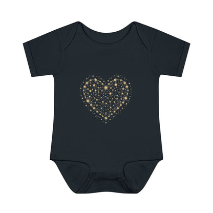 Heart Star Pattern Infant Bodysuit