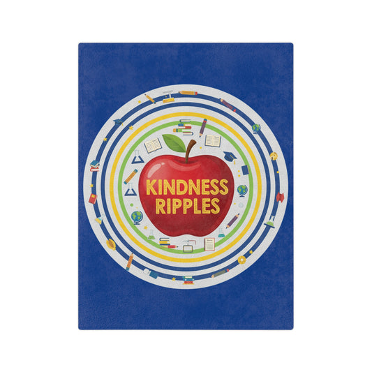 Kindness Ripples Microfiber Blanket - Cozy Gift for Teachers, Classroom Decor, Kindness Themes, Soft Throw Blanket, Home Comfort
