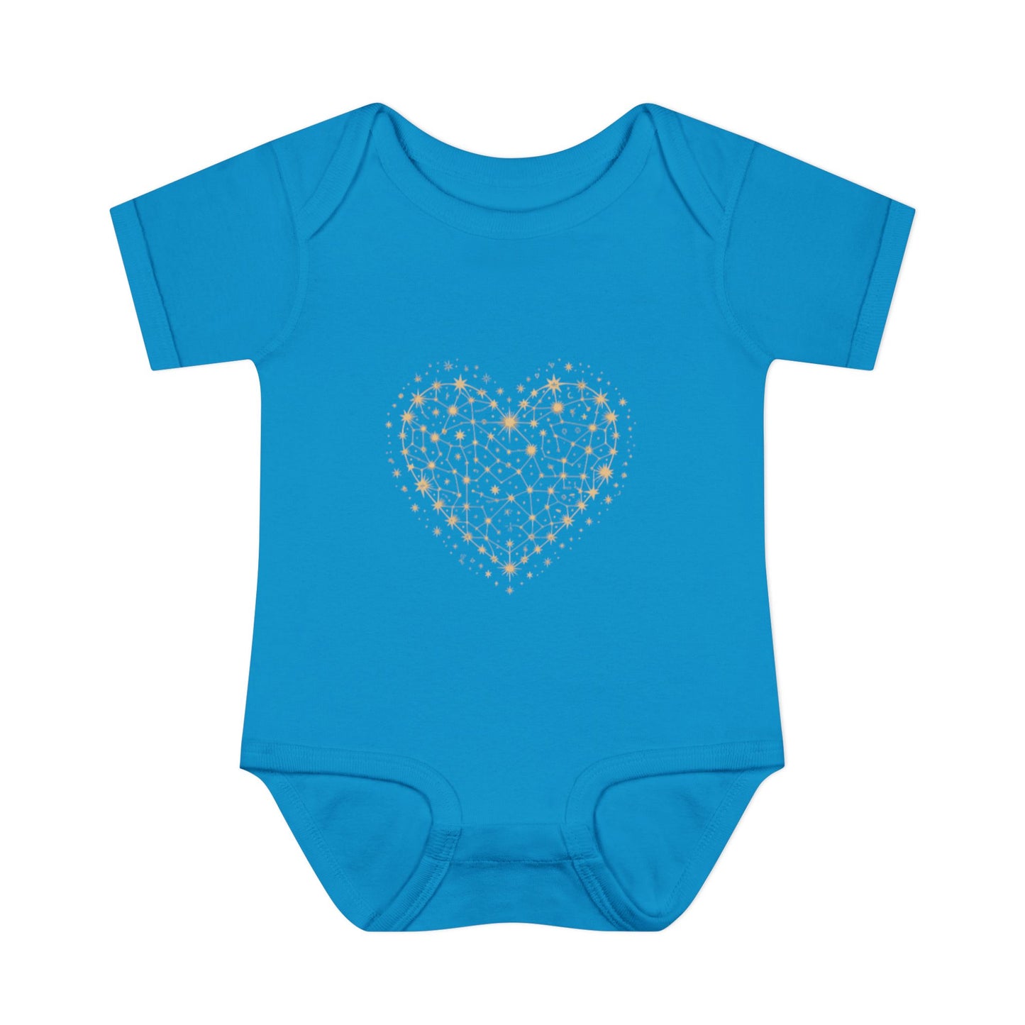 Heart Star Pattern Infant Bodysuit