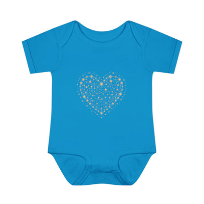 Heart Star Pattern Infant Bodysuit