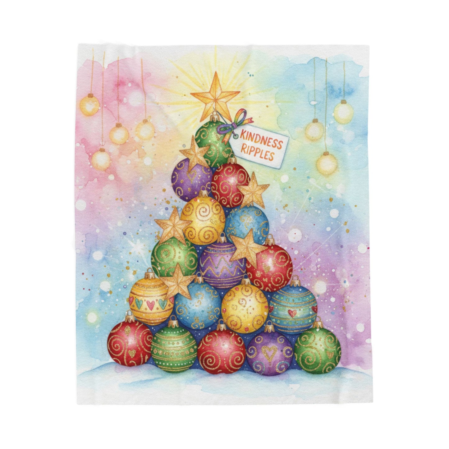 Kindness Ripples Christmas Plush Blanket