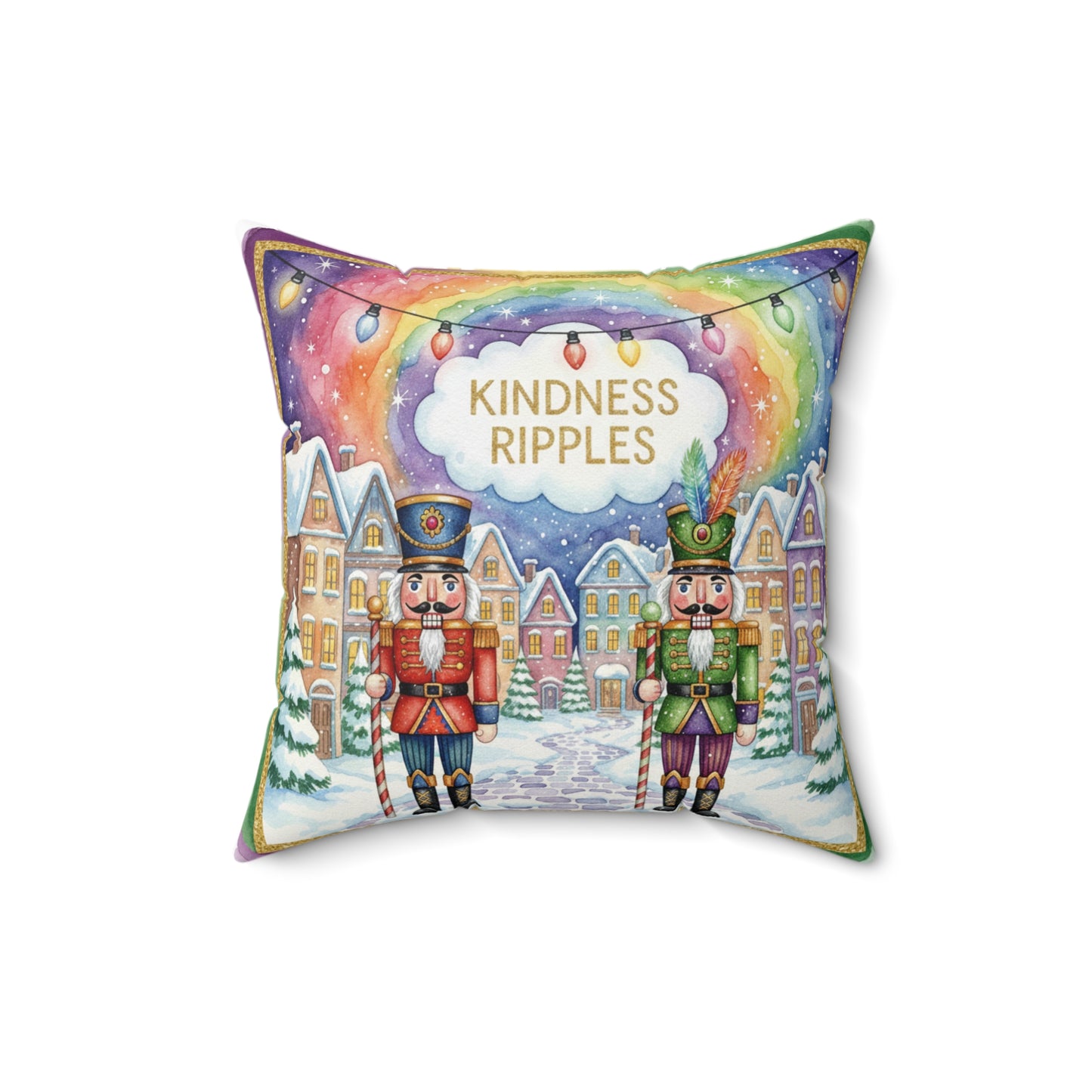 Square Pillow Nutcrackers Spun Polyester