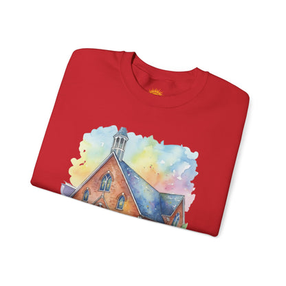 Colorful Church Watercolor Sweatshirt - Homage to the St. William Community