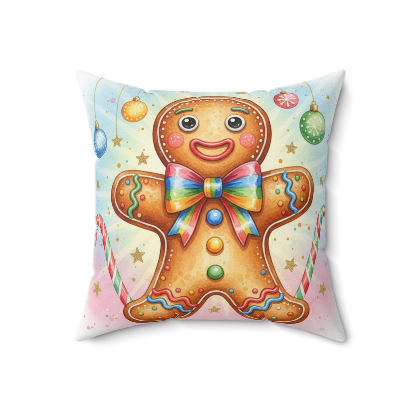 Gingerbread Cookie Decorative Pillow