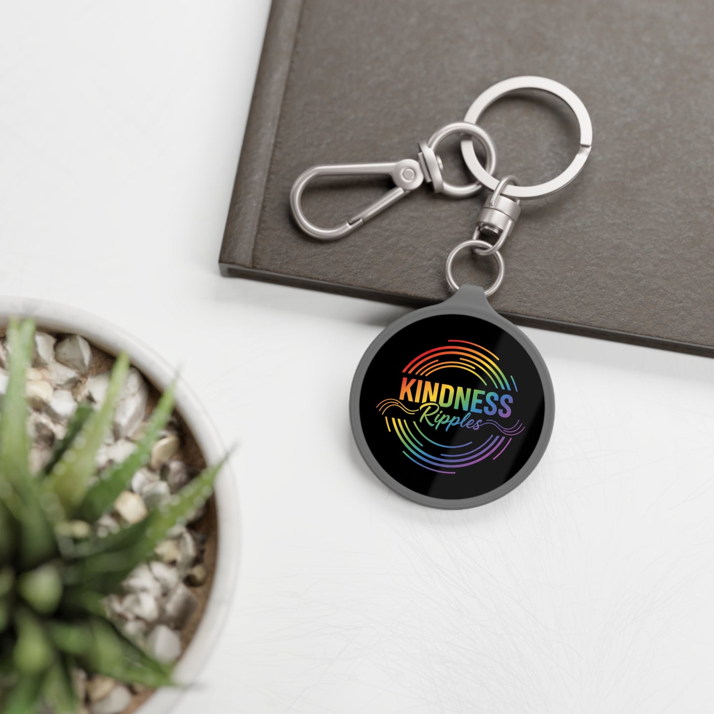 Rainbow Kindness Keyring Tag, Inspirational Keychain, Gift for Friends, Positive Vibes Accessory, Motivational Keepsake