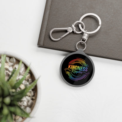 Rainbow Kindness Keyring Tag, Inspirational Keychain, Gift for Friends, Positive Vibes Accessory, Motivational Keepsake