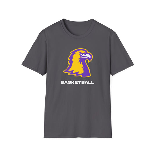 Golden Eagle Basketball T-Shirt — Purple & Gold Team Logo Tee