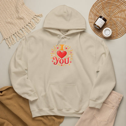 I Love You Graphic Hoodie