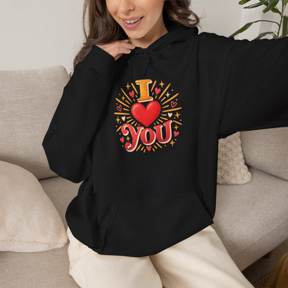 I Love You Graphic Hoodie