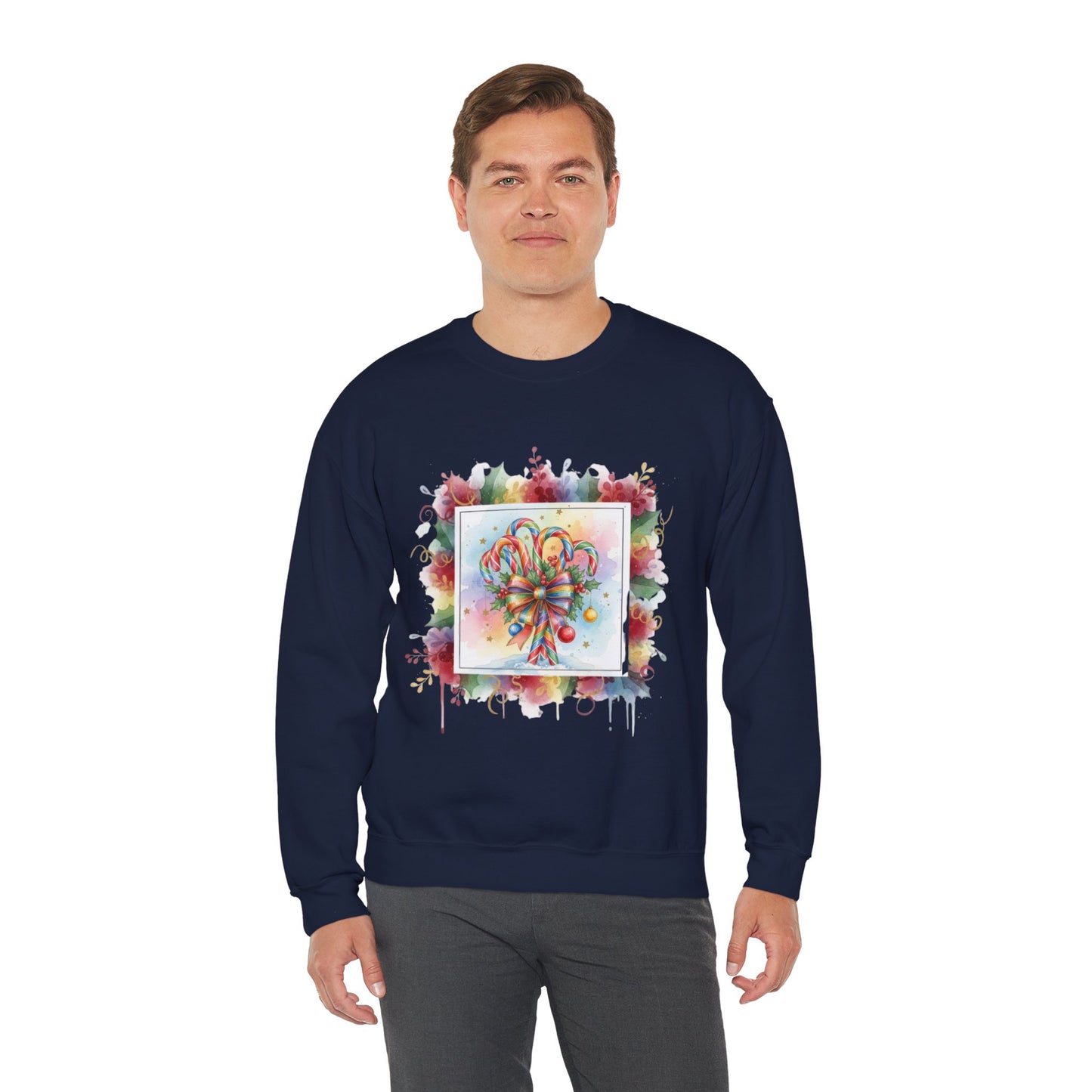 Christmas Candy Cane Crewneck Sweatshirt