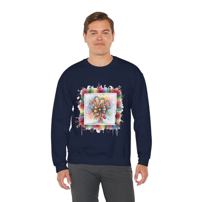 Christmas Candy Cane Crewneck Sweatshirt