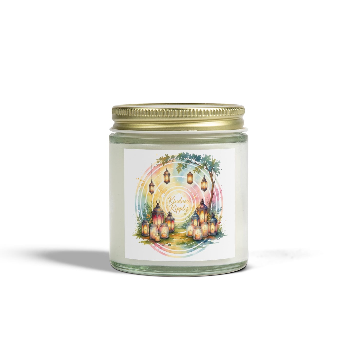 Coconut Apricot Scented Candles - Cozy Lantern Vibes (4oz)