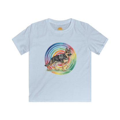 Kids Tee — German Shepherd Rainbow Graphic - Kindness Ripples