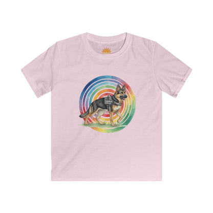 Kids Tee — German Shepherd Rainbow Graphic - Kindness Ripples