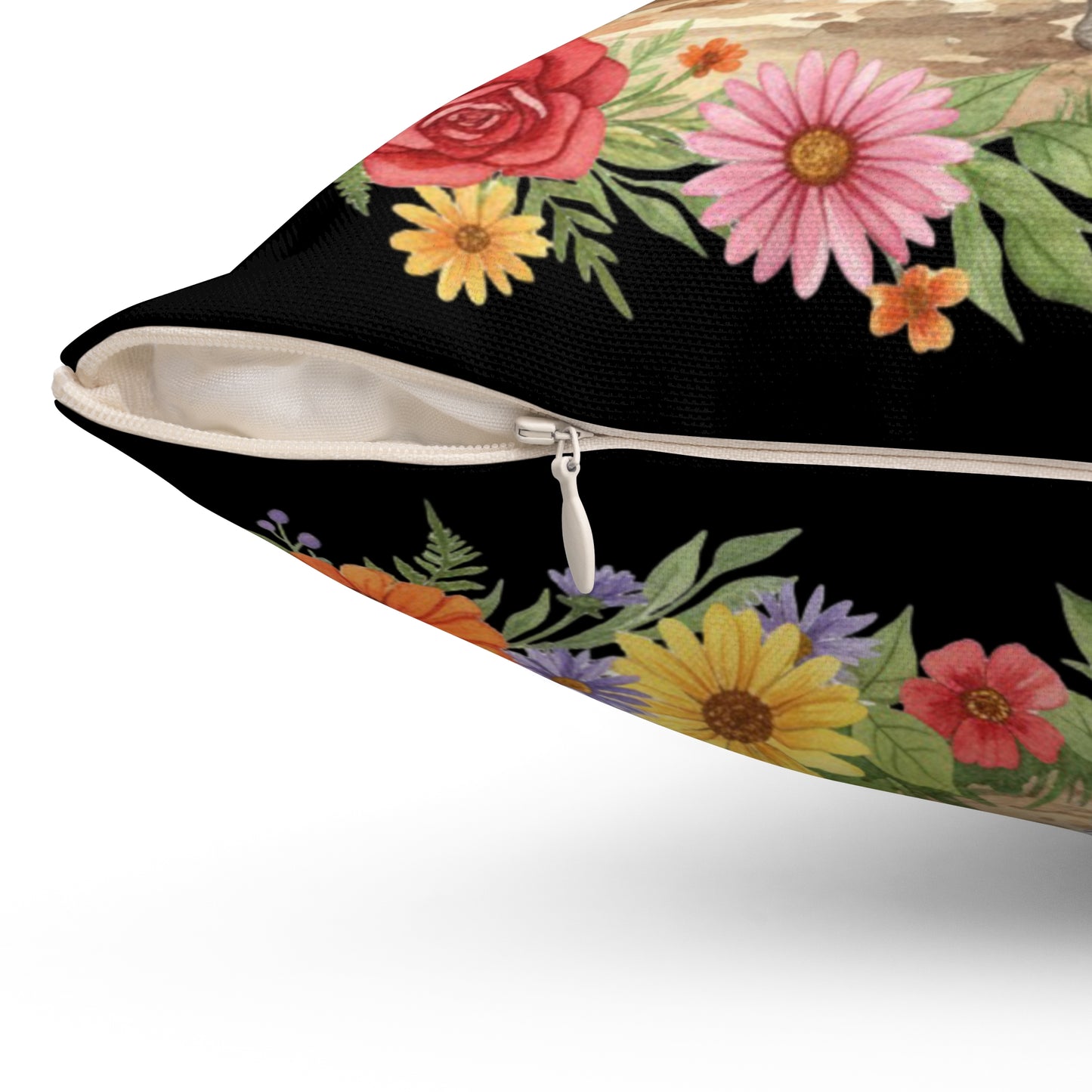 The Roxanne - Inspirational Floral Throw Pillow - "Determined and Capable"