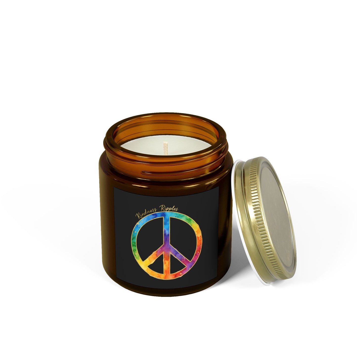 Peaceful Vibes Scented Candles - Coconut Apricot Wax (4oz)