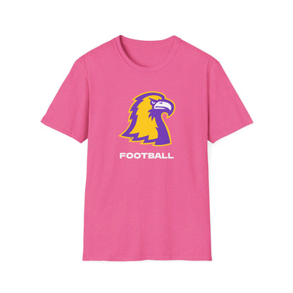 Eagle Football Team T-Shirt — Purple & Gold Mascot Tee