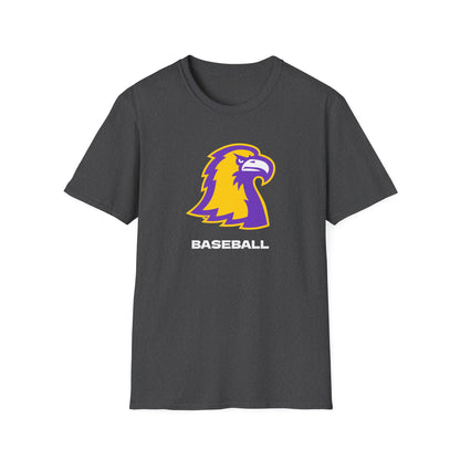 Golden Eagle Baseball T-Shirt – Purple & Gold Team Logo Tee