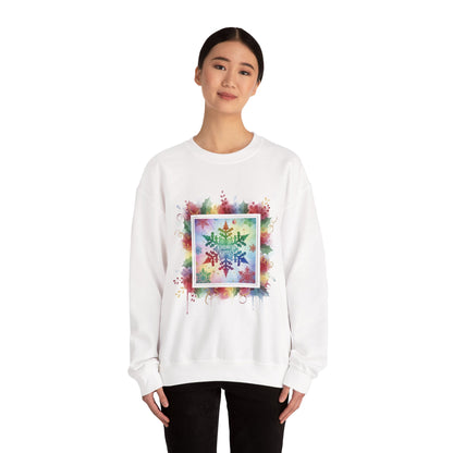 Rainbow Snowflake Kindness Crewneck Sweatshirt