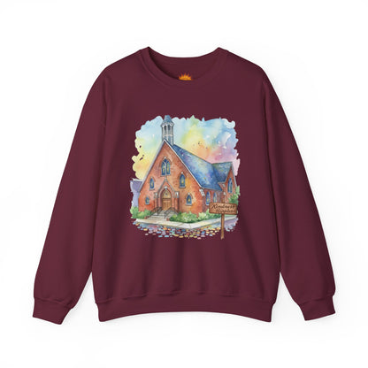 Colorful Church Watercolor Sweatshirt - Homage to the St. William Community