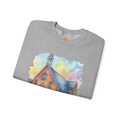 Colorful Church Watercolor Sweatshirt - Homage to the St. William Community