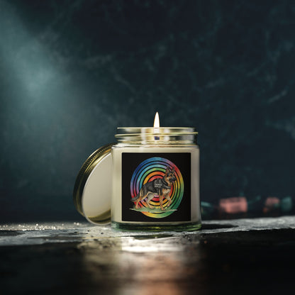 Coconut Apricot Scented Candle — Rainbow German Shepherd 4oz/9oz