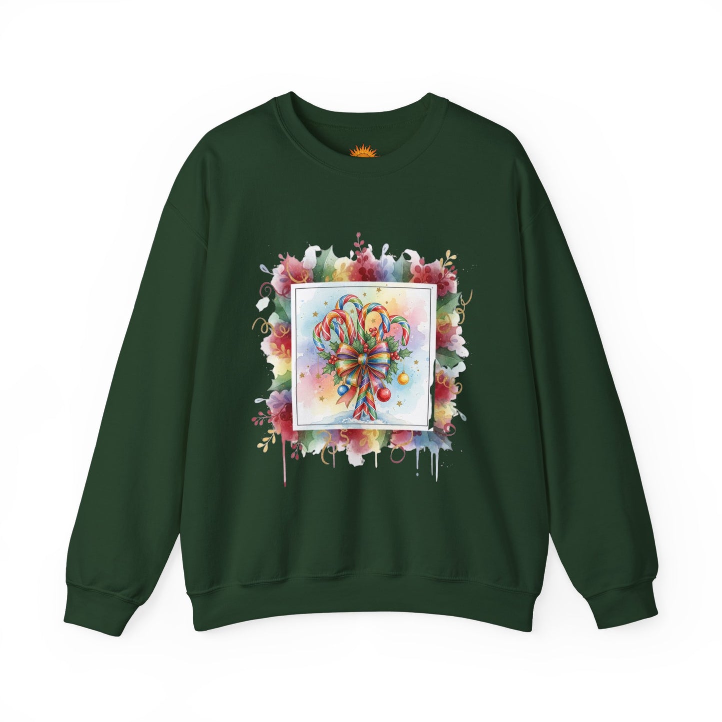 Christmas Candy Cane Crewneck Sweatshirt