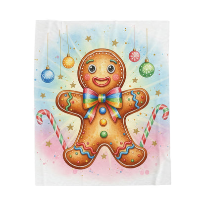 Gingerbread Christmas Plush Blanket
