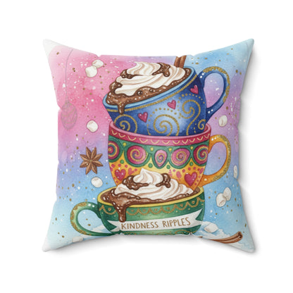 Colorful Kindness Ruffles Coffee Mug Pillow