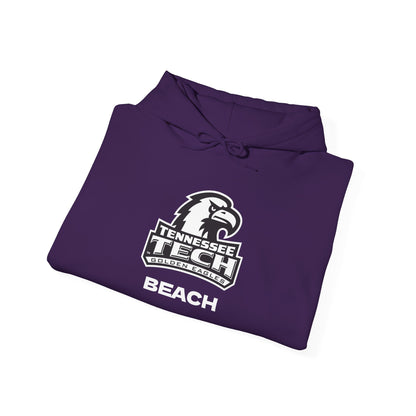TN Tech Beach Eagle Hoodie — Retro Athletic Logo Pullover