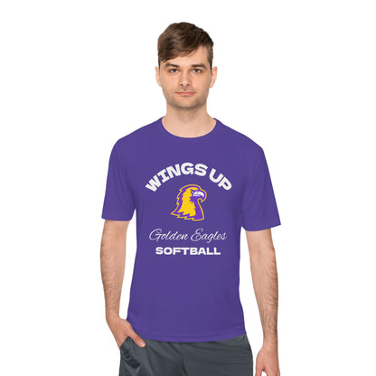 Wings Up Golden Eagles Softball Tee