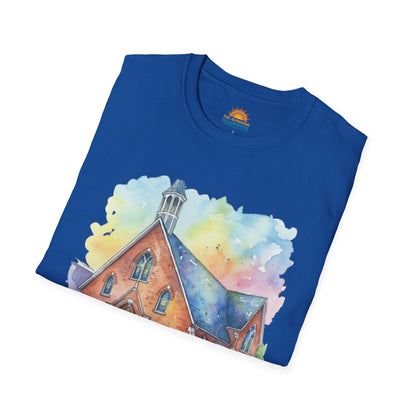 Watercolor Church Unisex Softstyle T-Shirt - Homage to the St. William Community