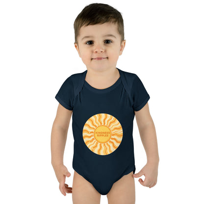Sunshine Infant Bodysuit - "Mindfulness Ripple" Design for Newborns
