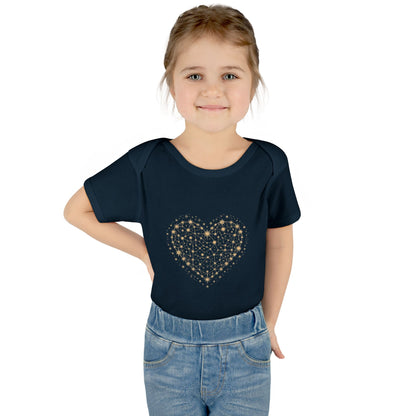 Heart Star Pattern Infant Bodysuit