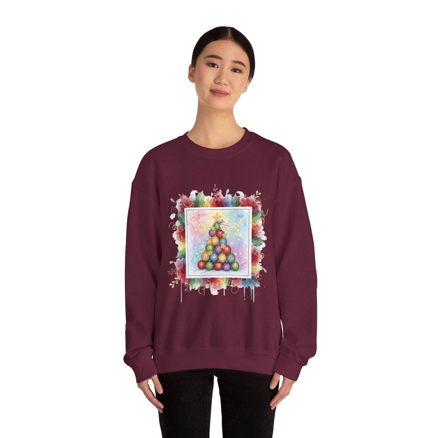 “Festive Ornaments” Unisex Crewneck Sweatshirt - Cozy Holiday Vibes