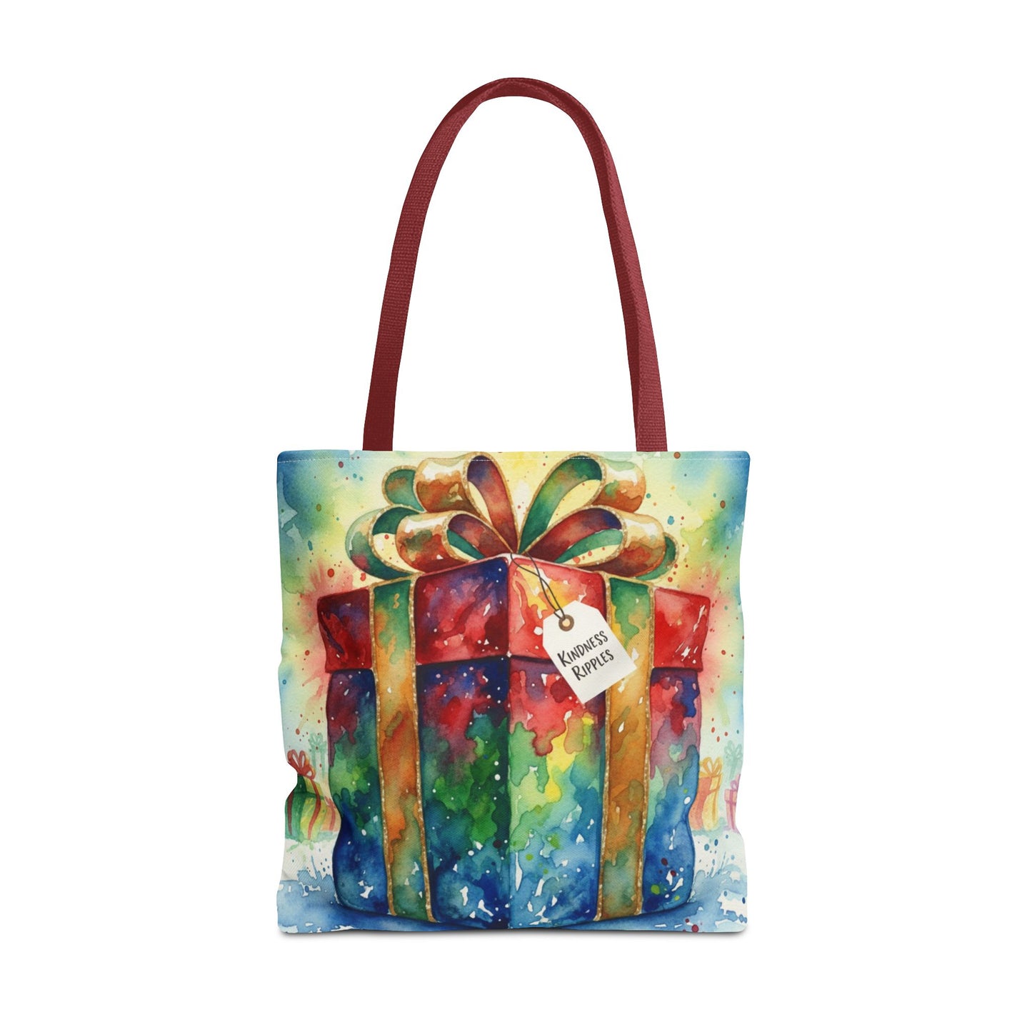 Colorful Gift Tote Bag - Perfect for Holidays & Celebrations -Simple message of Kindness - Reusable