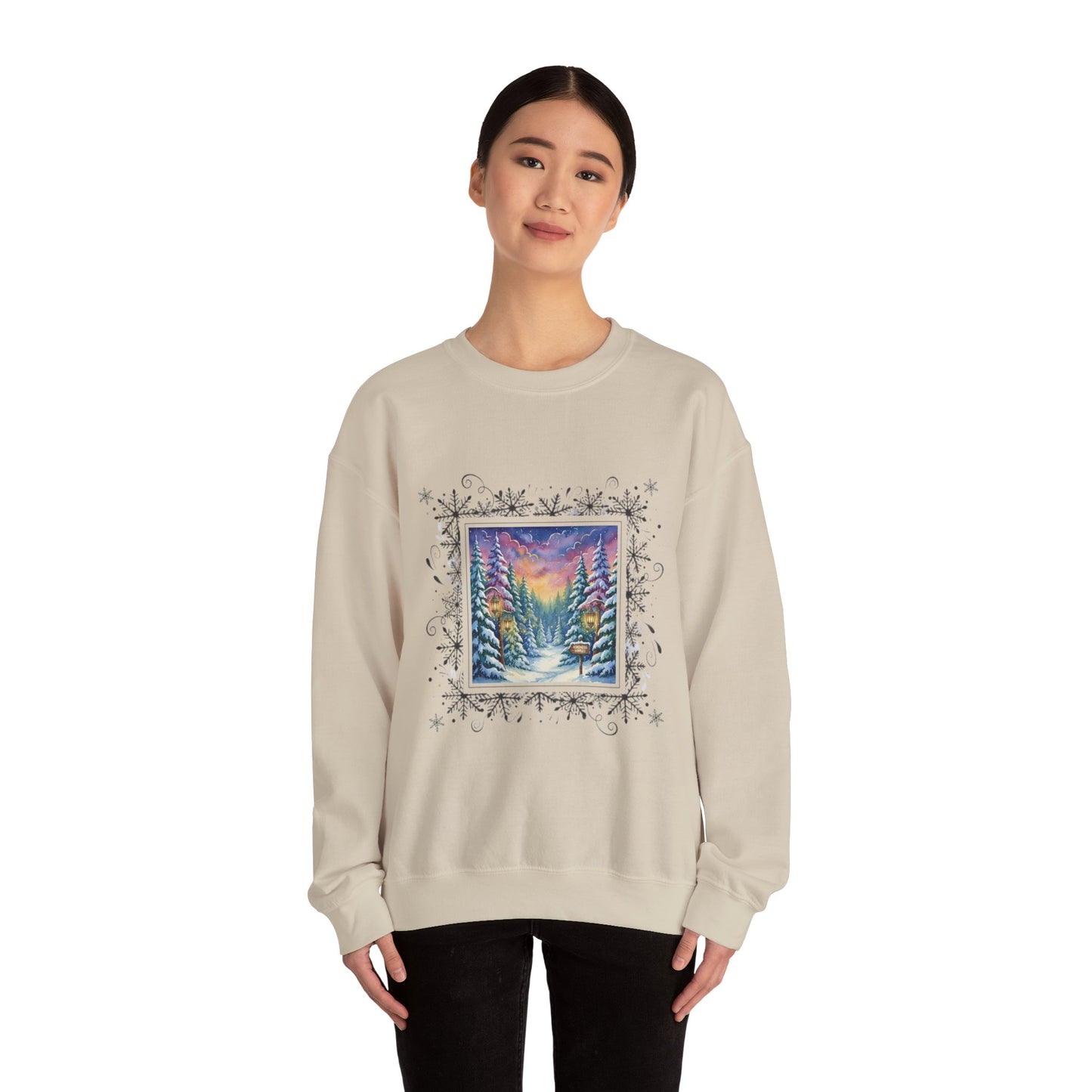 Winter Wonderland Crewneck Sweatshirt - Cozy Unisex Design for Holiday Comfort