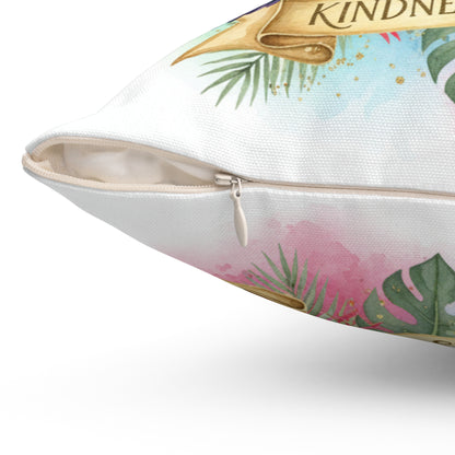 Kindness Ripples Decorative Pillow with Hummingbird Design