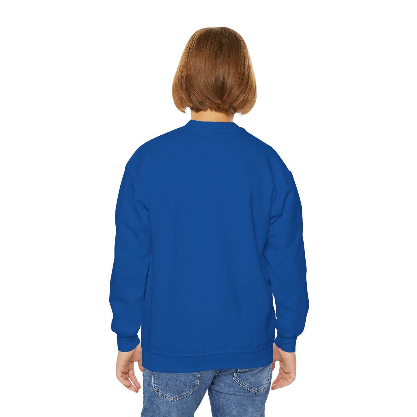 Cute Gingerbread Youth Crewneck Sweatshirt for Holiday Cheer