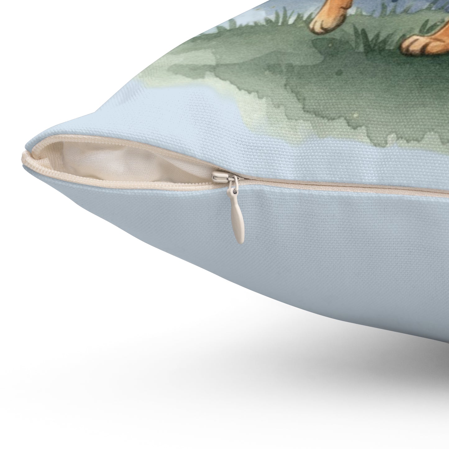 K9 German Shepherd Decorative Pillow — Watercolor Police Dog Square Throw Pillow