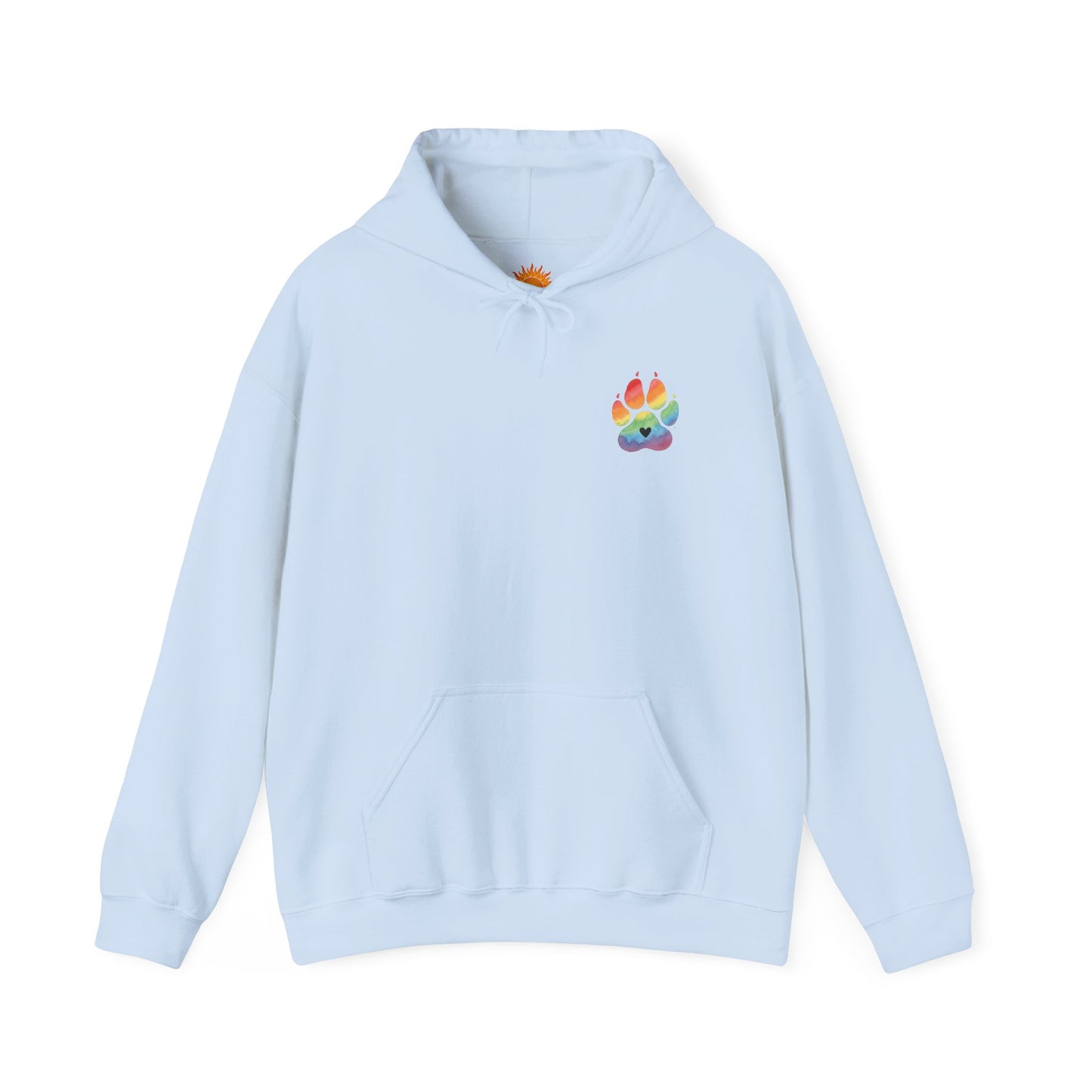 German Shepherd Rainbow Paw Hoodie --Pet Lover Sweatshirt  --Front and Back--Kindness Ripples