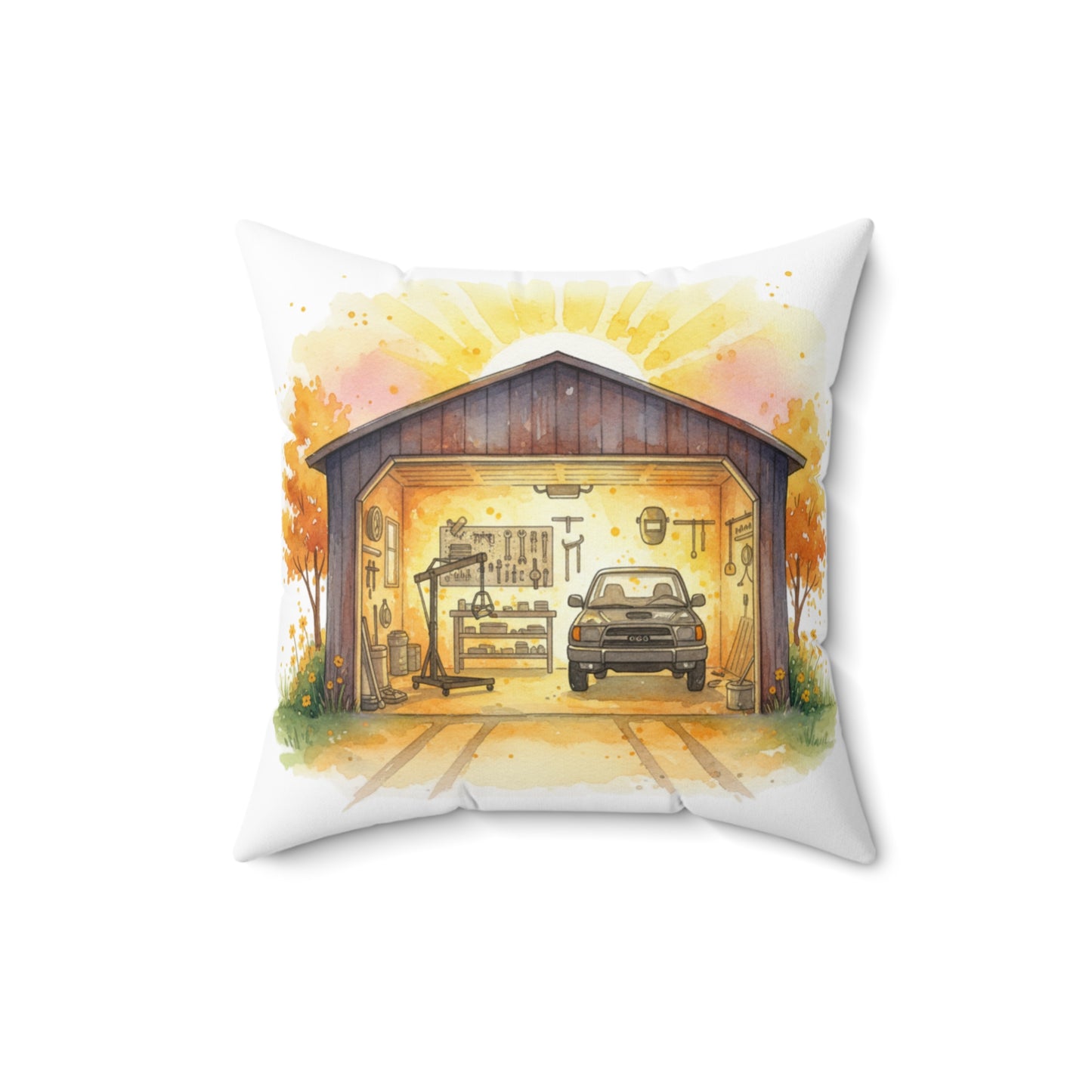 Pillow Dream Garage Sunset