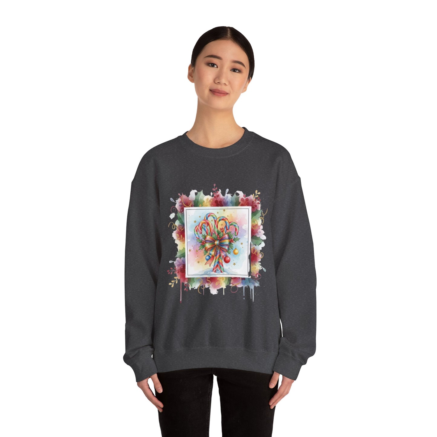 Christmas Candy Cane Crewneck Sweatshirt