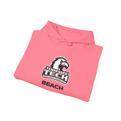 TN Tech Beach Eagle Hoodie — Retro Athletic Logo Pullover