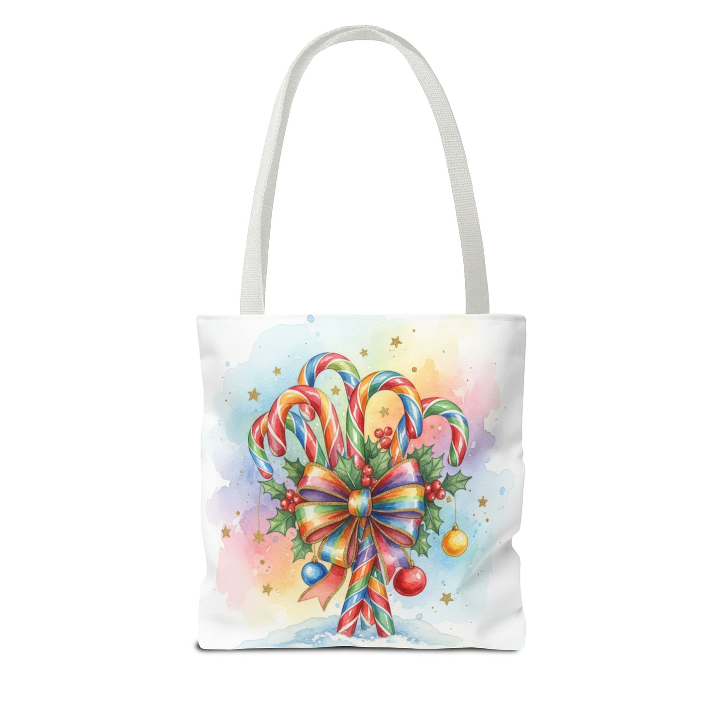Festive Candy Cane Tote Bag