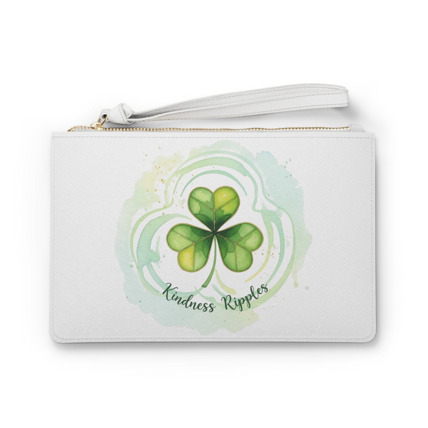 Kindness Ripples Clutch Bag - Stylish & Meaningful Accessory - Trinity - Green - Kindness