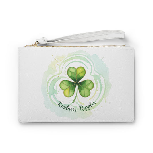 Kindness Ripples Clutch Bag - Stylish & Meaningful Accessory - Trinity - Green - Kindness